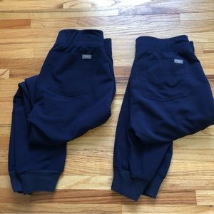 Women’s Figs Zamora Joggers XS Regular in Navy Blue. 2 pairs.